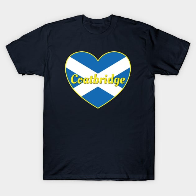 Coatbridge Scotland UK Scotland Flag Heart T-Shirt by DPattonPD